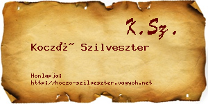 Koczó Szilveszter névjegykártya