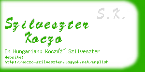 szilveszter koczo business card